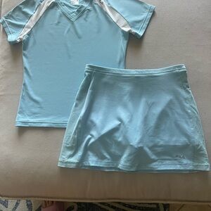 Fila Sky Blue Women's Mini Skirt size small